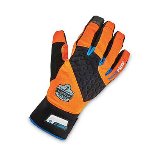ergodyne ProFlex 818WP Thermal WP Gloves with Tena-Grip, EN388: 3423X, 9" Long, Large, Orange, Pair (17394)