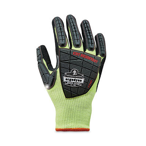 ergodyne ProFlex 7141 ANSI A4 DIR Nitrile-Coated CR Gloves, EN388: 4X42DP, 9" Long, XX-Large, Lime, Pair (17916)