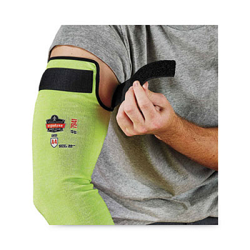 ergodyne ProFlex 7941-PR CR Protective Arm Sleeve, 22", Lime, 144 Pairs/Carton (17949)