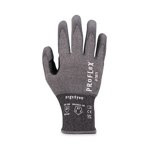 ergodyne ProFlex 7071 ANSI A7 PU Coated CR Gloves, EN388: 4X42F, 9" Long, Small, Gray, Pair (18072)