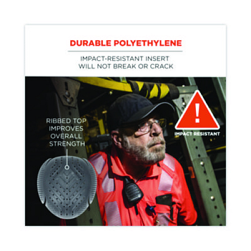 ergodyne Skullerz 8945F(x) Universal Bump Cap Insert - Extra Venting, Charcoal (23481)