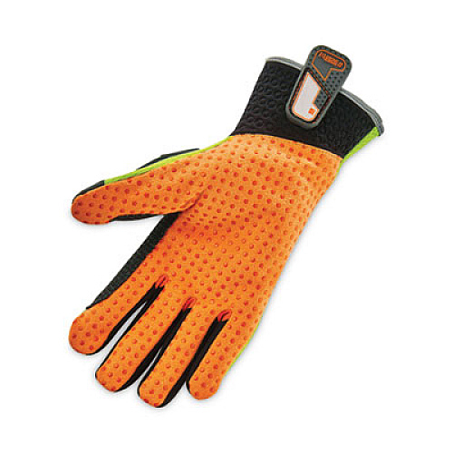 ergodyne ProFlex 925F(x) Standard Dorsal Impact-Reducing Gloves, EN388: 4121XP, X-Large, Black/Lime, Pair (17905)