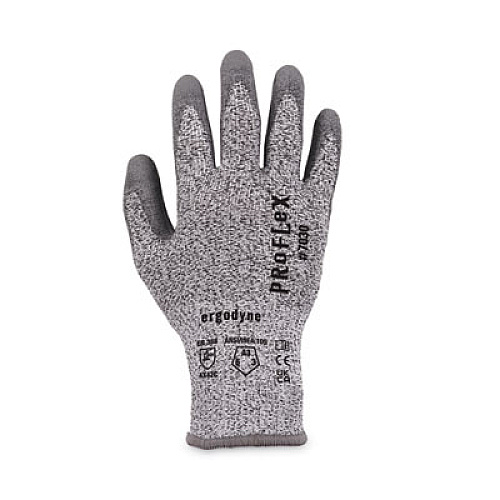 ergodyne ProFlex 7030 ANSI A3 PU Coated CR Gloves, EN388: 4X42C, 9" Long, Large, Gray, 12 Pairs (10454)