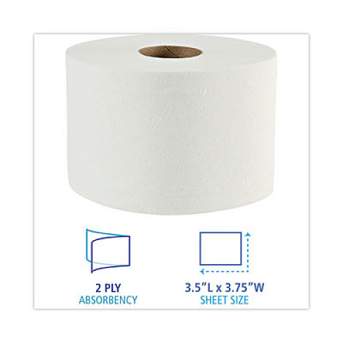 Boardwalk Green Xtra Controlled Bath Tissue, Septic Safe, 2-Ply, White, 1,000 Sheets/Roll, 36 Rolls/Carton, 48 Cartons/Pallet (45XTRAPLT)