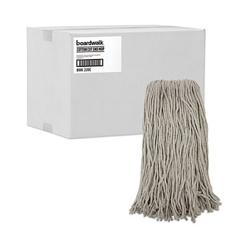 Boardwalk Premium Cut-End Wet Mop Heads, Cotton, 20 oz, White, 12/Carton (220CCT)