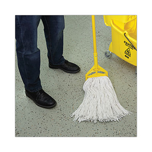 Boardwalk Premium Cut-End Wet Mop Heads, Rayon, 24 oz, White, 12/Carton (224RCT)