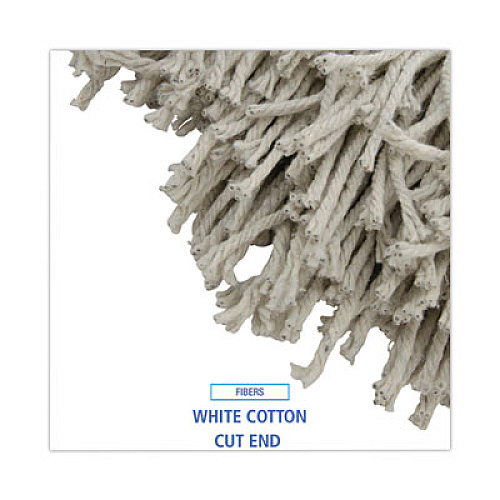 Boardwalk Mop Head, Premium Standard Head, Cotton Fiber, 32 oz, White, 12/Carton (232C)
