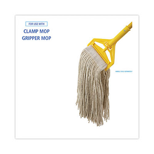 Boardwalk Mop Head, Premium Saddleback Head, Cotton Fiber, 24 oz, White, 12/Carton (324C)
