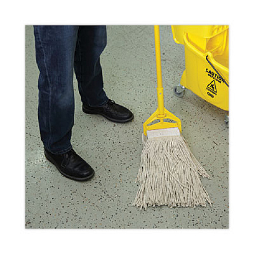 Boardwalk Mop Head, Premium Saddleback Head, Cotton Fiber, 24 oz, White, 12/Carton (324C)