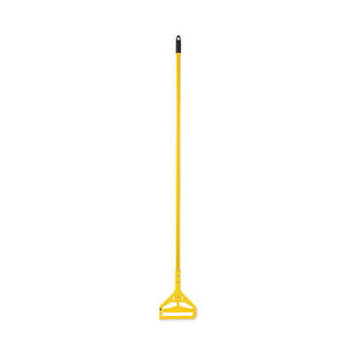 Boardwalk Looped End Mop Kit, Medium Blue Cotton/Rayon/Synthetic Head, 60" Yellow Metal/Polypropylene Handle (400MBC)