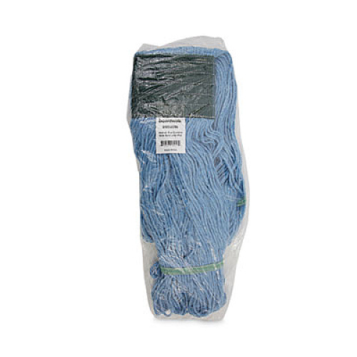 Boardwalk Mop Head, Premium Standard Head, Cotton/Synthetic Fiber, Medium, Blue, 12/Carton (402BL)
