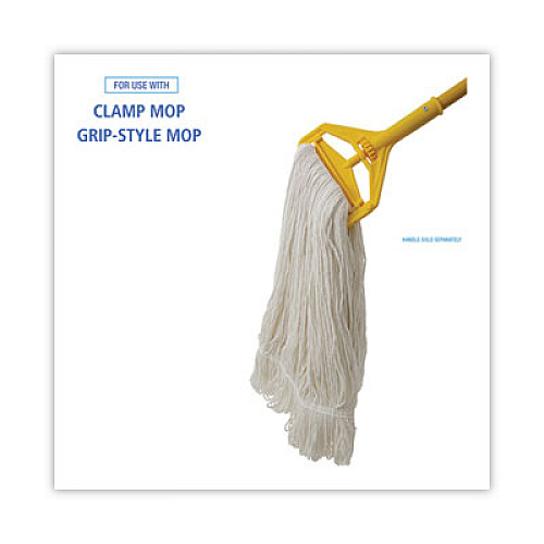 Boardwalk Pro Loop Web/Tailband Wet Mop Head, Rayon, 24 oz, White (424REA)