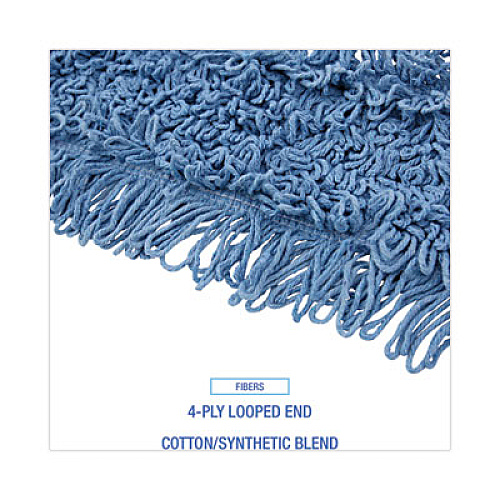 Boardwalk Dust Mop Head, Cotton/Synthetic Blend, 48" x 5", Blue (1148)