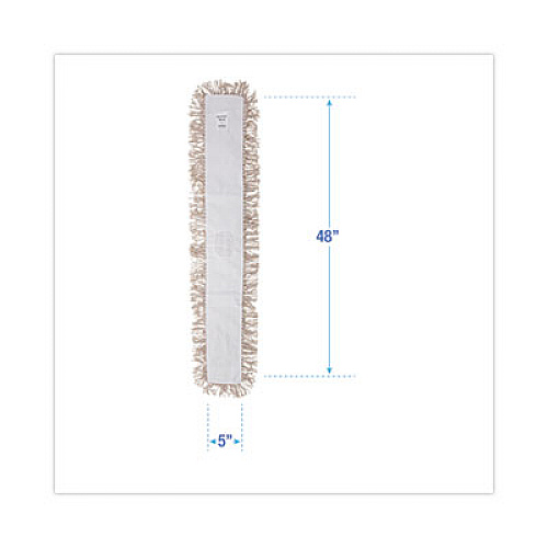 Boardwalk Industrial Dust Mop Head, Hygrade Cotton, 48 x 5, White (1348)