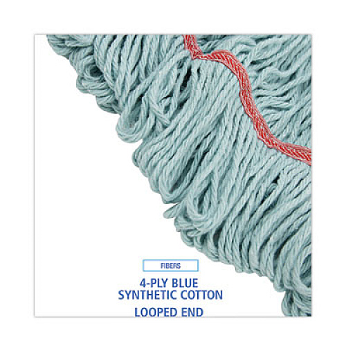Boardwalk EchoMop with Looped-End Wet Head, Cotton/Rayon/Synthetic, Large, Blue (1400LEA)