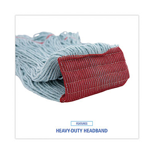 Boardwalk EchoMop with Looped-End Wet Head, Cotton/Rayon/Synthetic, Large, Blue (1400LEA)