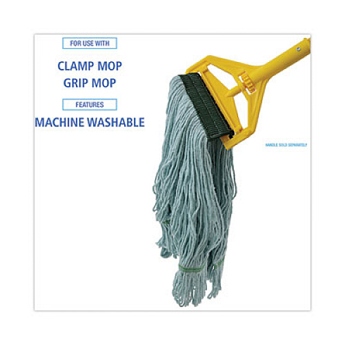 Boardwalk EchoMop with Looped-End Wet Head, Cotton/Rayon/Synthetic, Medium, Blue, 12/Carton (1400MCT)