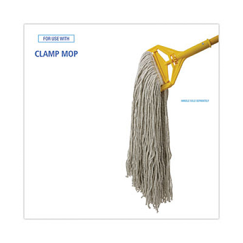 Boardwalk Cut-End Wet Mop Head, Cotton, #32, White, 12/Carton (2032CCT)