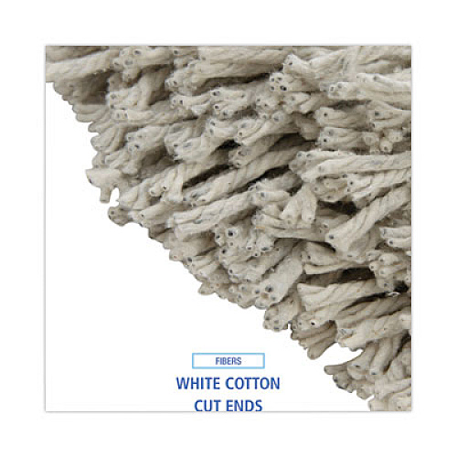 Boardwalk Cut-End Wet Mop Head, Cotton, #32, White, 12/Carton (2032CCT)