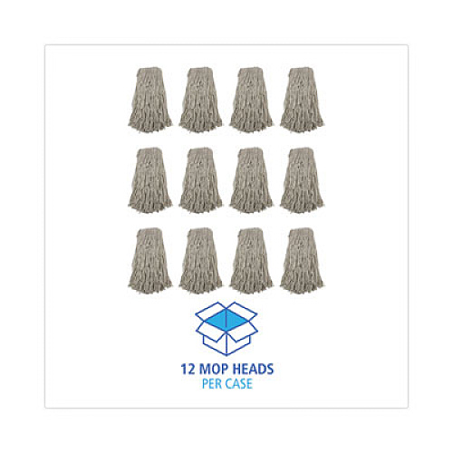 Boardwalk Cut-End Wet Mop Head, Cotton, #32, White, 12/Carton (2032CCT)