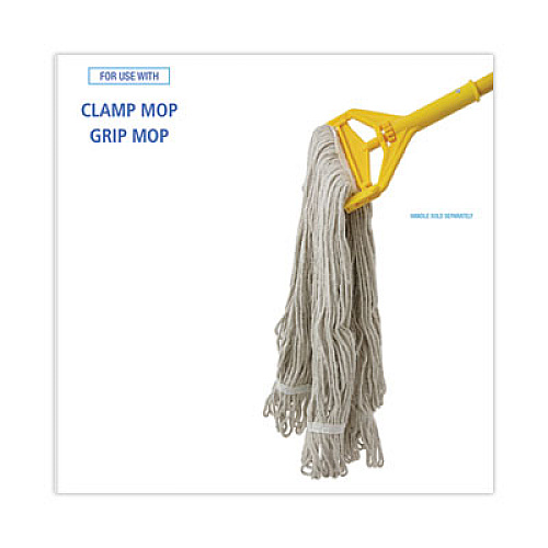 Boardwalk Pro Loop Web/Tailband Wet Mop Head, Cotton, 12/Carton (4024CCT)