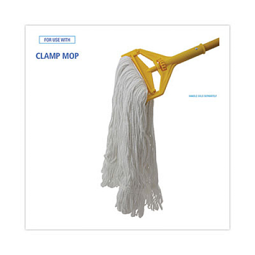 Boardwalk Pro Loop Web/Tailband Wet Mop Head, Rayon, #24 Size, White, 12/Carton (4024RCT)