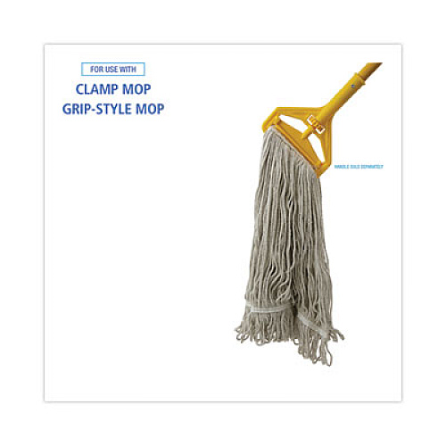 Boardwalk Mop Head, Loop Web/Tailband, Value Standard, Cotton, #32, White, 12/Carton (4032C)