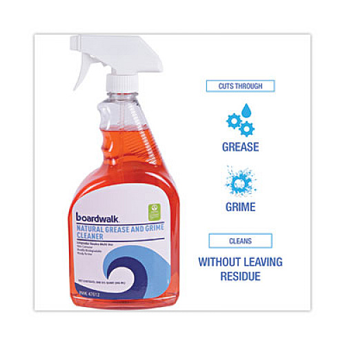 Boardwalk Natural Grease and Grime Cleaner, Unscented, 32 oz Spray Bottle (47612EA)