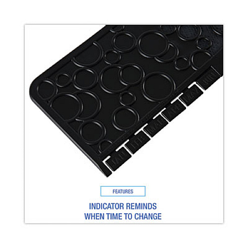Boardwalk Commode Mat 2.0 Disposable Toilet Floor Mat, U-Shaped, Black/Gray Non-Slip Surface, 22" x 22", 6/Carton (CMBB)