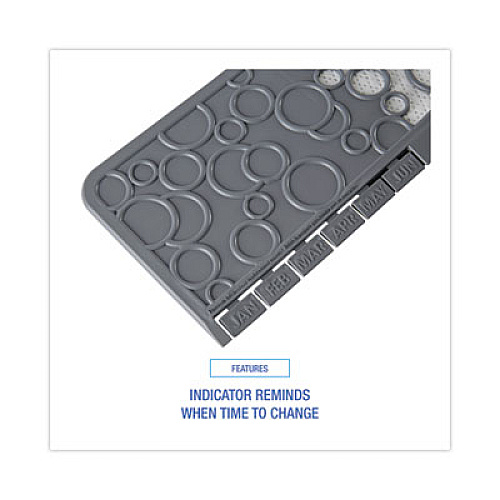 Boardwalk Commode Mat 2.0 Disposable Toilet Floor Mat, U-Shaped, Gray/White Non-Slip Surface, 22" x 22", 6/Carton (CMGW)