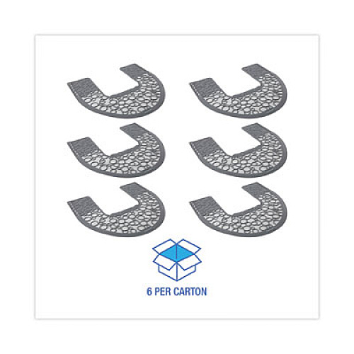 Boardwalk Commode Mat 2.0 Disposable Toilet Floor Mat, U-Shaped, Gray/White Non-Slip Surface, 22" x 22", 6/Carton (CMGW)