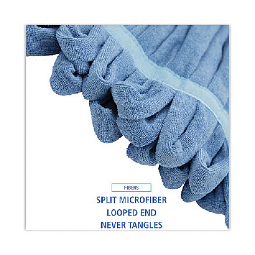 Boardwalk Microfiber Looped-End Wet Mop Head, Medium, Blue (MWTMB)