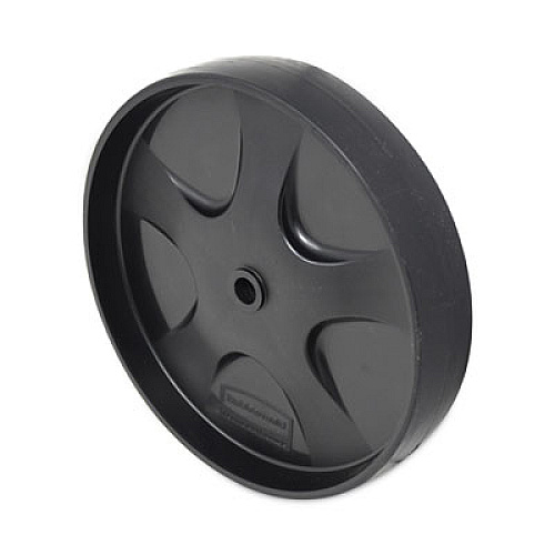 Rubbermaid Commercial Wheel and Axle Kit for Janitorial Cleaning Cart, 8" Wheel, Black/Gray/Silver, 2/Set (9T73L9GRA)
