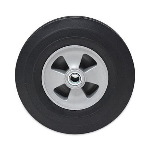 Rubbermaid Commercial Tilt Truck Wheels, 340 lb Weight Capacity (170 lb Per Wheel), 10" Wheel, Black, 2/Set (FG1004L30000)