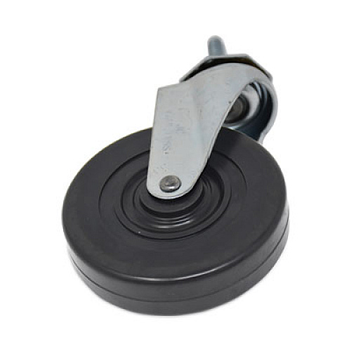 Rubbermaid Commercial Replacement Bayonet-Stem Swivel Casters, Threaded Stem (0.28" x 1.5"), 4" Hard Rubber Wheel, Black (FG1304L30000)