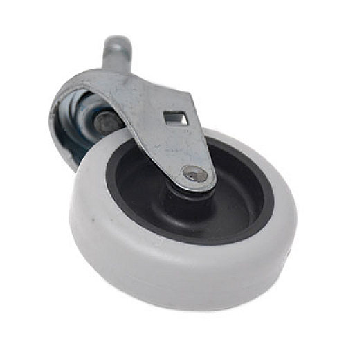 Rubbermaid Commercial Replacement Bayonet-Stem Swivel Casters, Grip Ring Stem (0.5" x 1.25"), 3" Hard Rubber Wheel, Gray (FG3421L60000)