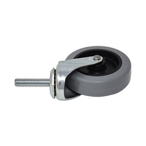 Rubbermaid Commercial Replacement Bayonet-Stem Swivel Casters, Threaded Stem (0.26" x 2"), 3" Hard Urethane Wheel, Gray (FG3530L10000)