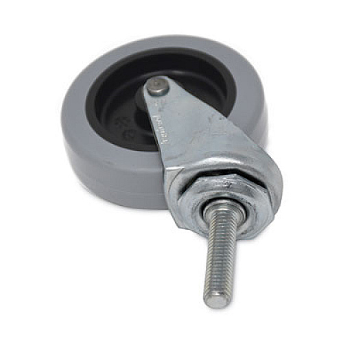 Rubbermaid Commercial Replacement Bayonet-Stem Swivel Casters, Threaded Stem (0.26" x 2"), 3" Hard Urethane Wheel, Gray (FG3530L10000)