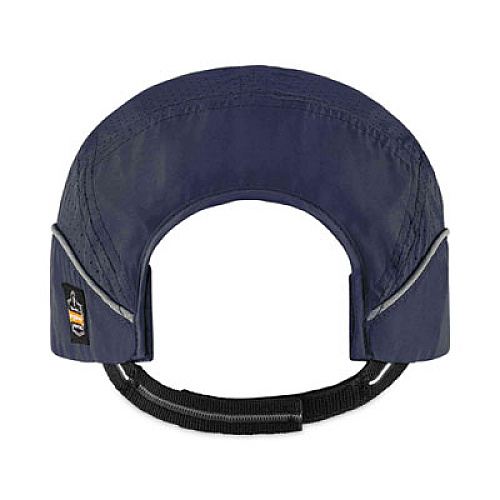 ergodyne Skullerz 8965 Lightweight Bump Cap Hat with LED Lighting, Short Brim, Navy (23338)