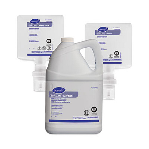 Diversey Soft Care Defend Foam Handwash Refill, Fragrance-Free, 1.2 L, 6/Carton (100907902)
