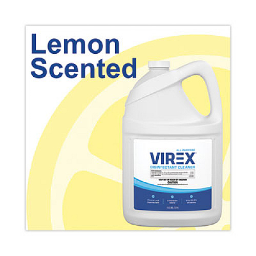 Diversey Virex All-Purpose Disinfectant Cleaner, Lemon Scent, 1 gal Container, 2/Carton (CBD540557)