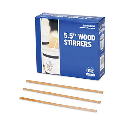 AmerCareRoyal Wood Stir Sticks, 5.5", 1,000/Box (R810BX)
