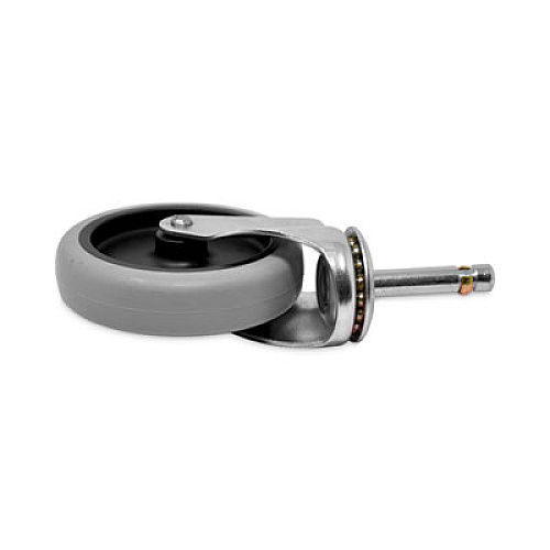 Rubbermaid Commercial Replacement Bayonet-Stem Swivel Casters, Grip Ring Stem, 4" Soft Rubber Wheel, Black (FG3424L60000)