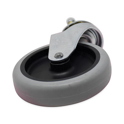 Rubbermaid Commercial Replacement Bayonet-Stem Swivel Casters, Grip Ring Stem, 4" Soft Rubber Wheel, Black (FG3424L60000)