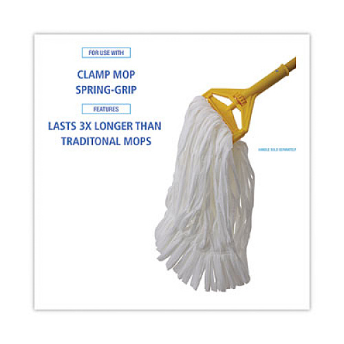 Boardwalk Mop Head, Looped, Enviro Clean With Tailband, Cotton/Synthetic, Medium, White, 12/Carton (8002)