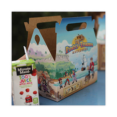 SCT Pirate Kid's Meal Barn Boxes, 6.43 x 4 x 3.75, Brown, Paper, 96/Carton (2793)