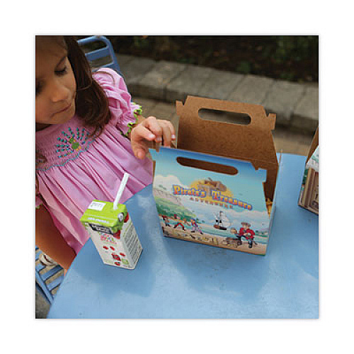SCT Pirate Kid's Meal Barn Boxes, 6.43 x 4 x 3.75, Brown, Paper, 96/Carton (2793)
