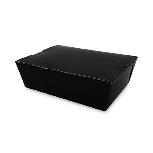 SCT ChampPak Carryout Boxes, 7.75 x 5.5 x 2.5, Black, Paper, 200/Carton (0753)