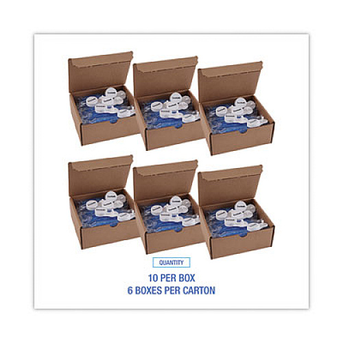 Boardwalk Curve Solid Air Freshener, Cotton Blossom, Blue, 10/Box, 6 Boxes/Carton (CURVECBLCT)