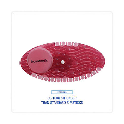 Boardwalk Curve Solid Air Freshener, Spiced Apple, Red, 10/Box (CURVESAP)